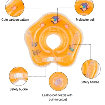 0-18 Monthsbaby Accessories Lnflatable Neck Float Small Kids Swim Circle For Safety Swimming Ring Bathing Newborns