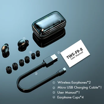 Bežične Bluetooth slušalice s mikrofonom sportske vodootporne slušalice TWS Bluetooth osjetljiv na dodir za upravljanje bežične slušalice slušalice telefon 2324