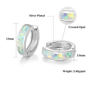 CiNily Multi-color Optional Opal Rose Gold Color posrebreni naušnice-prsten za modni nakit žene mini-male okrugle naušnice 3126