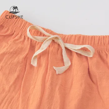 CUPSHE jednobojan, žuto pamuk topljenje kupaći kostim za bebe dječaka 2021 ljeto djeca plaža hlače i kratke hlače Vijeća kupanje 2-13 godina 181878
