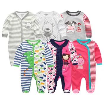 Girls' Baby Odjeca Sets Newborn Bodysuits One-Pieces Cotton Baby Girl Clothes Roupas de bebe Baby Boys Clothes 1/2/3/5/6pcs 4306