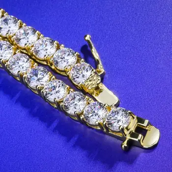 Ledeni teniska krugu od 5 mm Однорядное zlatno ogrlica luksuzni brand Ice Tennis Link hip-hop nakit za muškarce i žene ulica kultura