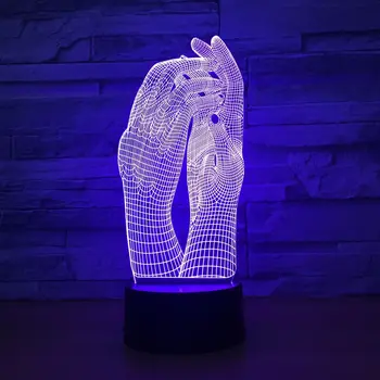 Ljubav dvije ruke lijepa 3D LED žarulja Night Light USB Touch lampe za ukras stranke odmor unutarnja rasvjeta slika lampe 2112
