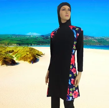 Novi vrući veliko ženski islamski kupaći kostim s visokog struka i dugih rukava swim apparel suit Muslim Swimwear