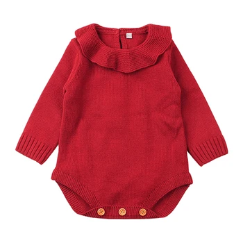 Od 0 do 24 mjeseci novorođene djevojčice pletu tople klizači body kombinezon odjeću skup Dječja odjeća džemper body