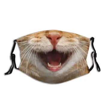 Osmijeh slatka mačka tkanina maska za lice sa filterom džep моющийся maska za lice prašinu print reusable Tkiva maska sa 2 filtera