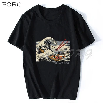 THE GREAT SUSHI WAVE Graphic muška t-shirt Japan Anime oversize T Shirt Printed Men Odjeca Harajuku Fashion Dečko Poklon 186816