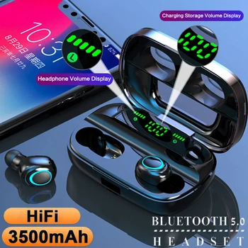 TWS S11 Bluetooth Bežične slušalice 3500 mah led zaslon IPX5 osjetljiv na dodir za upravljanje Sport buke HIFI stereo slušalice slušalice 5616