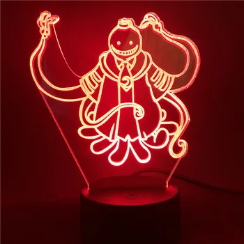 Ubojstvo je Cool lik Korosensei LED Night Light Lamp for Kids Children LED 3D Light for Bedside Home Cool Pokloni Igračke 13812