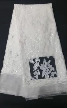 Posebna ponuda M15573 2020 visokokvalitetna afrička čipka cvjetne čipke na veliko platno šljokice francuski neto cvjetne čipke tkanina za vjenčanje u Nigeriji