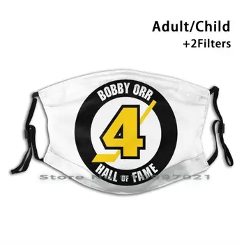Bobby4 Custom Design For Child Adult Mask Filter Washable Face Mask Bobby Orr 4 Hockey Boston Bruins Hall Of Fame