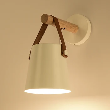 Starinski led zona drveni Iron zidna svjetiljka moderni minimalistički podesivi zidni potrošačke noćni lampa Zidna lampa E27