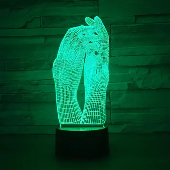 Ljubav dvije ruke lijepa 3D LED žarulja Night Light USB Touch lampe za ukras stranke odmor unutarnja rasvjeta slika lampe