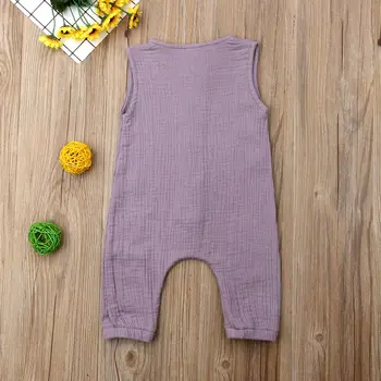 Novorođenče Djevojčica I Dječak Čvrste Klizači Kombinezon Odjeću Sunsuit Odjeća Ljeto Vrećice Dječja Odjeća