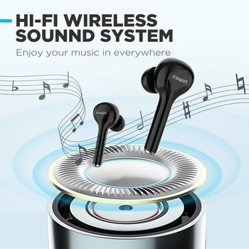 Cowin KY03 TWS bežične slušalice Bluetooth slušalice 5.0 slušalice sportske vodootporne slušalice, punjač torbica pumpa Bas