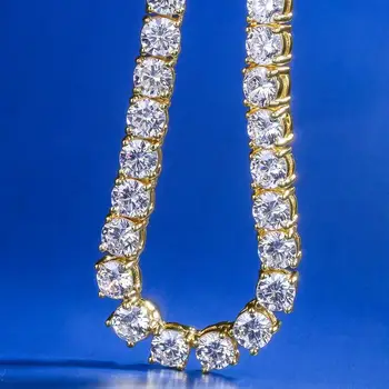 Ledeni teniska krugu od 5 mm Однорядное zlatno ogrlica luksuzni brand Ice Tennis Link hip-hop nakit za muškarce i žene ulica kultura