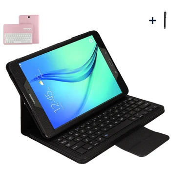Za Samsung Galaxy Tab, A 9.7 Wireless Bluetooth Keyboard Case For Galaxy Tab, A 9.7 T550 Tablet Flip Leather Stand Cover +Olovka