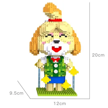 1224шт+ Animal Crossing Rakun je NAA Isabel gradivni blokovi 3D model mini DIY dijamant cigle igračka za djecu poklon 473