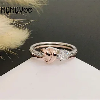 2020 novi visoke kvalitete moda OL stil S925 srebra šarm u obliku srca Crystal donje prsten ljubav svijetli prsten žene 205
