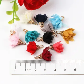 50шт 20mm pomiješan boje cvijet četkica mini kićankama za pretraživanje nakit Diy naušnice i ogrlica rame čineći pribor 982