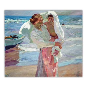 Citon Joaquin Sorolla After After Bathing After Canvas Canvas Art Oil Painting Karikature Poster Background Picture Wall Decor Home Decoration