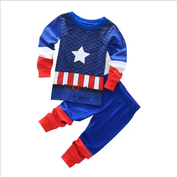 Iron man pidžama za bebe dječaka 2-8 godina superheroj cosplay pidžama odijelo za djecu dječaci darove ironman 2 kom. odjeća dugih rukava 141747
