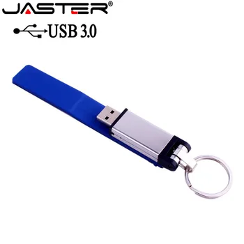 JASTER USB 3.0 logo klijenta koža i metal stil USB flash drive Pendrive 8GB 16GB 32GB privjesak kartica memory stick 1252