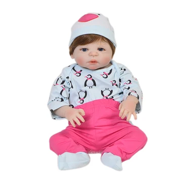 KEIUMI Collectible Real Newborn Doll 57cm Lifelike Boneca Reborn De Silicone Completa Girl Baby Doll Toys For Kid Xmas Poklon 402