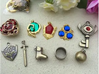 Legend of Zelda logo link ogrlica privjesak privjesak privjesak oružje zbirka poklon kutija cosplay za kostim pribor rekvizite 3071