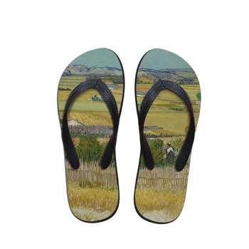 Ljetnih aktivnosti na plaži japanke ženske papuče, sandale slikarstvo art print Dama apartmani cipele Vincent Van Gogh je umjetnik i majstor komada 413