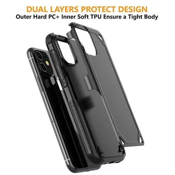 Luksuzni vojni šok-dokaz oklop čvrsta torbica za telefon iPhone 8 7 6 6S Plus X XS 11 Pro MAX XR Hybrid PC+TPU guma futrola 576