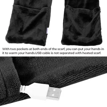 Mintiml vatreni zimski šal šal s grijanom šal USB žene grijanje šal par šal vratne maramicu medo ovratnik marame 2005
