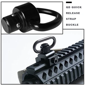 Nova puška gumb QD Release Sling okretni nosač prsten za većinu oružja sa čeličnim стропом vanjski lovački pištolj pribor 3352