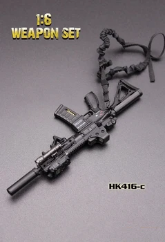 Novi mini-puta igračke pištolj model 16 cm 1/6 zumiranje slika model oružja pribor HK416 C za 12 