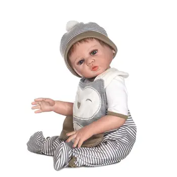 NPKCOLLECTION novi dizajn puni vinil reborn baby doll s dječakom paul zaslon osjetljiv edukativne igračke za djecu 1187