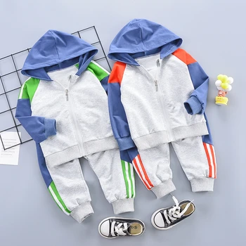 Proljeće i jesen dječje casual odjeća Baby Boy Girl svakodnevni jakna s kapuljačom hlače 2 kom./compl. dijete pamučna odjeća Dječja sportska odijela 1799