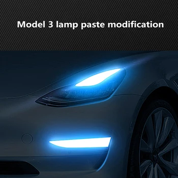 Reflektor oznaka svjetlo obrve svjetla za maglu naljepnica promjene vanjski ukras za Tesla Model 3 auto oprema crvena plava 145174
