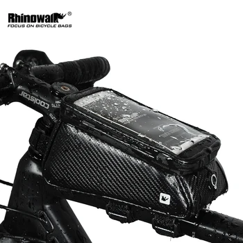 Rhinowalk MTB Bicikle Bike Bag Rainproof Touch Screen Cycling Top Front Tube Frame Bags 5.8/6.0 Phone Case torba za bicikl 201