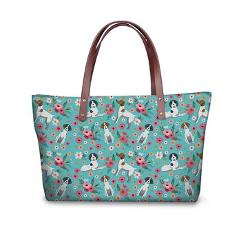 THIKIN Beagle cvjetni torbe za žene 2018 Hound poznate marke dizajnerske torbe na remenu ženske torbe Plaža djevojke Tote Shopper torbe 479