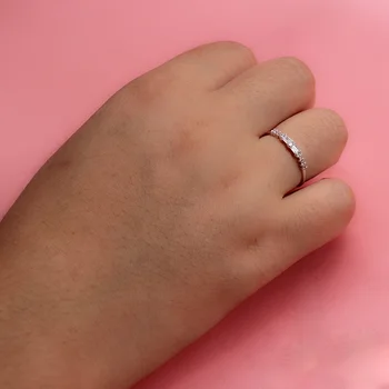 Trustdavis pravi čisto (eng. sterling) srebro 925 sterling bijeli plavi kubni cirkonij prsta veličine 6 7 8 prsten za žene srebro 925 nakit poklon DA449 325