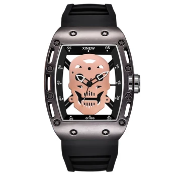 Veliki sat muška moda guma pokloni sat muški luksuzni brand vojne Kvarcni ručni sat Shantou Skeleton Future Watch dz 2633