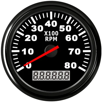 Za moto brod brzinomjer, auto nautička oprema brzinomjer, brojač sati senzor LCD brojač sati 8000 o/min 85 mm automobil Automobile12V / 24V 179788
