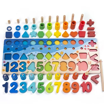 Dječje igračke Montessori edukativne drvene igračke geometrijski oblik spoznaje zagonetke igračke matematičke igračke rane razvojne igračke za djecu