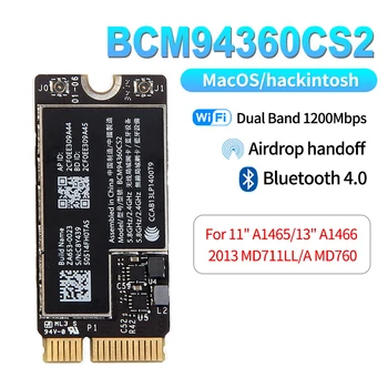 Wireless karticu BCM94360CS2 Wifi 1200Mbps Bluetooth 4.0 802.11 ac Hackintosh macOS za 11