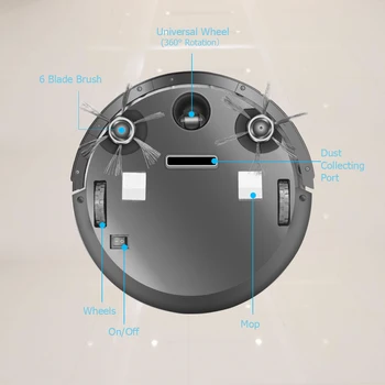 2000Pa Smart Robot Vacuum Cleaner App Remote Control usisavač 3-u-1 Auto 2020 novi Punjiva bežični подметальный robot
