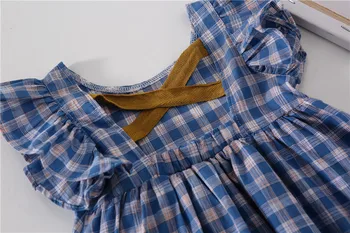 Gooporson Male Djevojke Haljine Vestidos Ljeto Slatka Odjeća Naslon Leteći Rukava Haljina Princeze Plavi Pokrivač Odijelo Dijete
