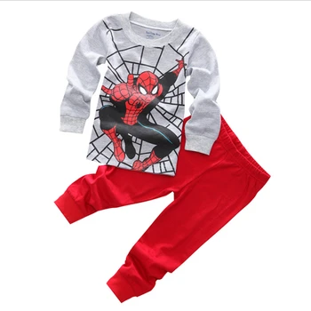 Iron man pidžama za bebe dječaka 2-8 godina superheroj cosplay pidžama odijelo za djecu dječaci darove ironman 2 kom. odjeća dugih rukava